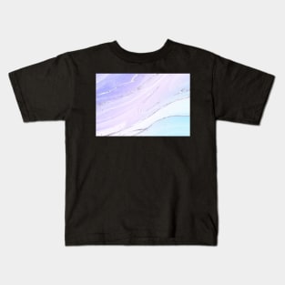 Light blue, purple and silvery background Kids T-Shirt